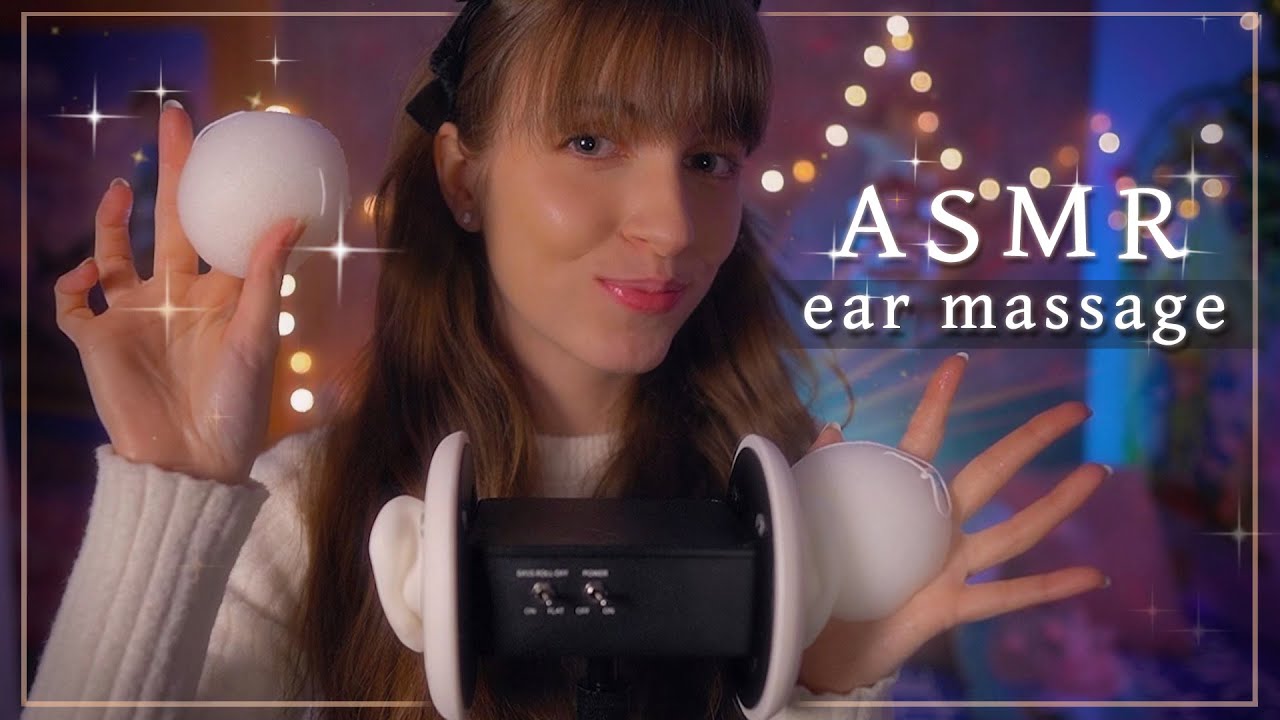 ASMR EAR MASSAGE con esponjas✨ Relajación Profunda y Sonidos 3DIO