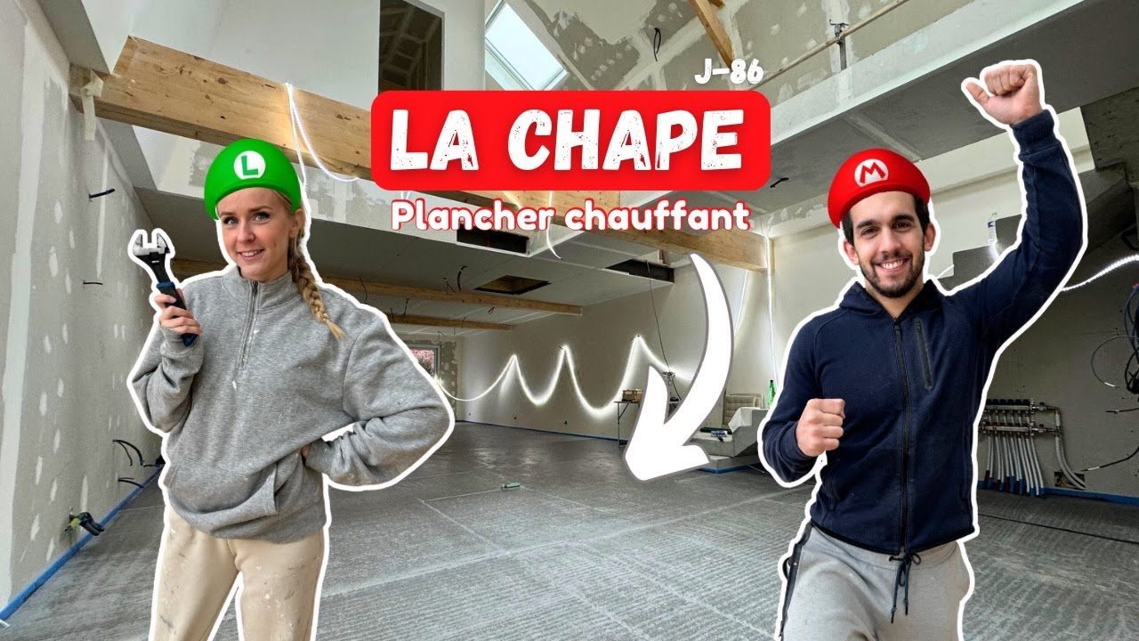 GROS CHANGEMENT AU HANGAR - Coulage de la chape & plomberie Hansgrohe - VLOG Rénovation Hangar #56