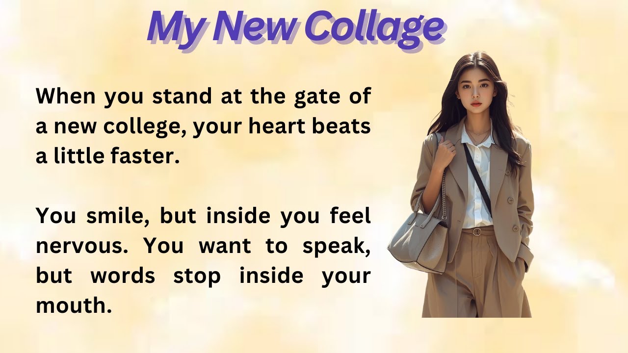 My First Day in Collage | A2–B2 Fluency Training | Learn English with Podcast / Learning English