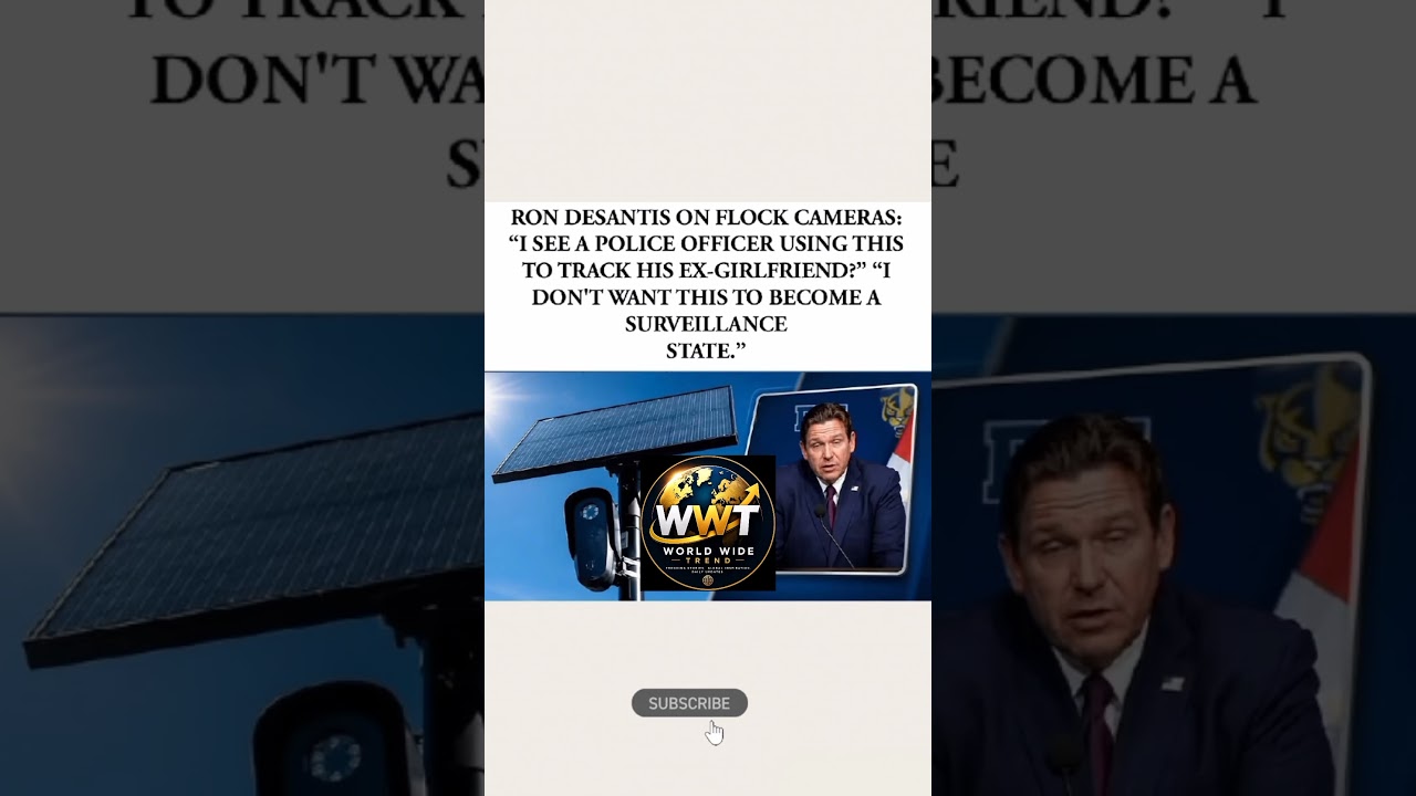 Ron DeSantis Raises Privacy Concerns Over Flock Cameras #shorts