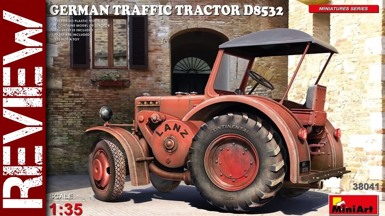 German Traffic Tractor D8532 Lanz Bulldog (Miniart 1/35 scale model)