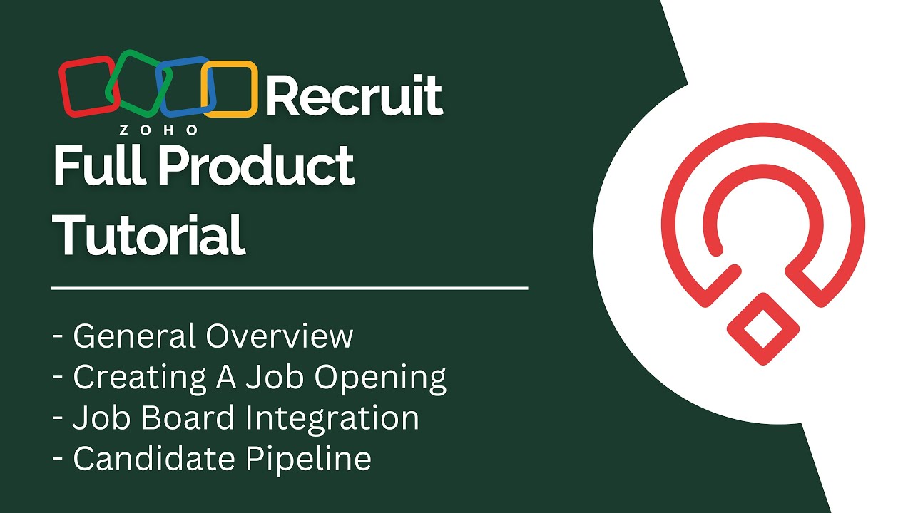 Zoho Recruit Full Product Tutorial (older version)