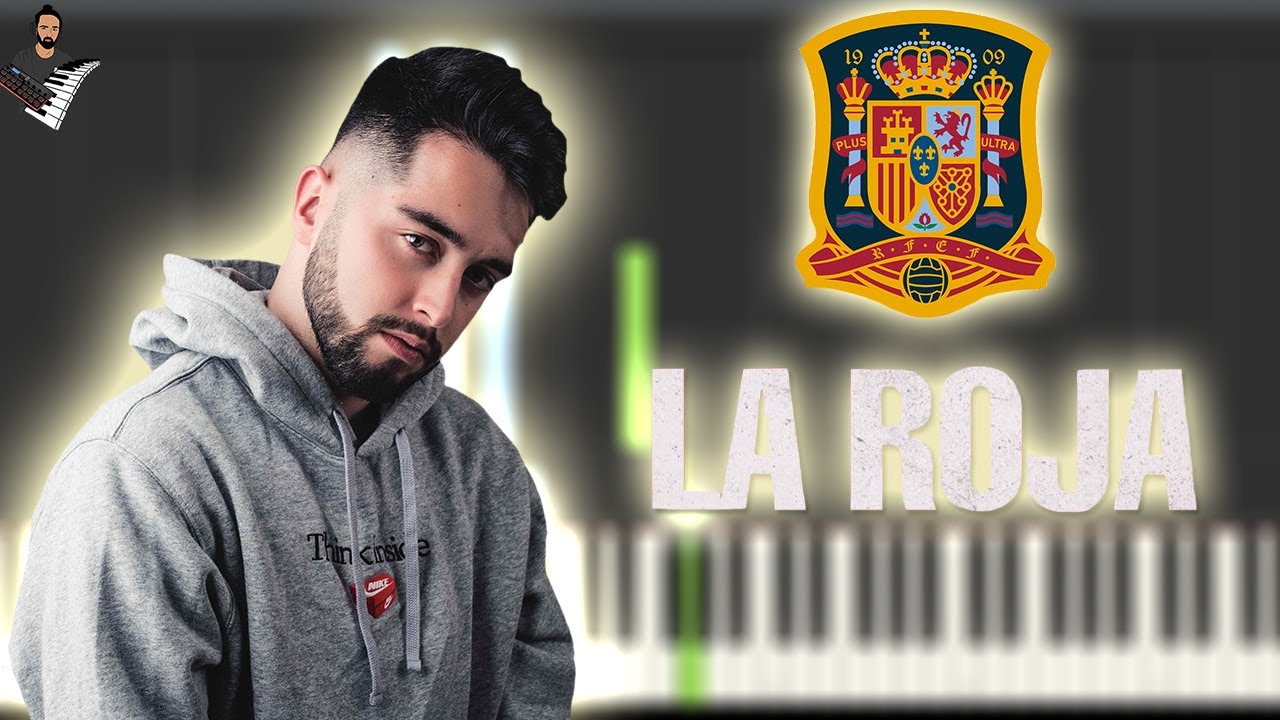 Chema Rivas - LA ROJA (CANCIÓN MUNDIAL) | Instrumental Piano Tutorial / Partitura / Karaoke / MIDI
