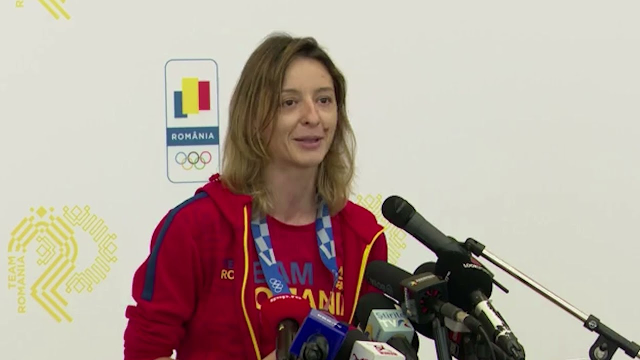 Ana Maria Popescu(Branza), declarații în fața presei la sosirea în Romania de la JO Tokyo 2020