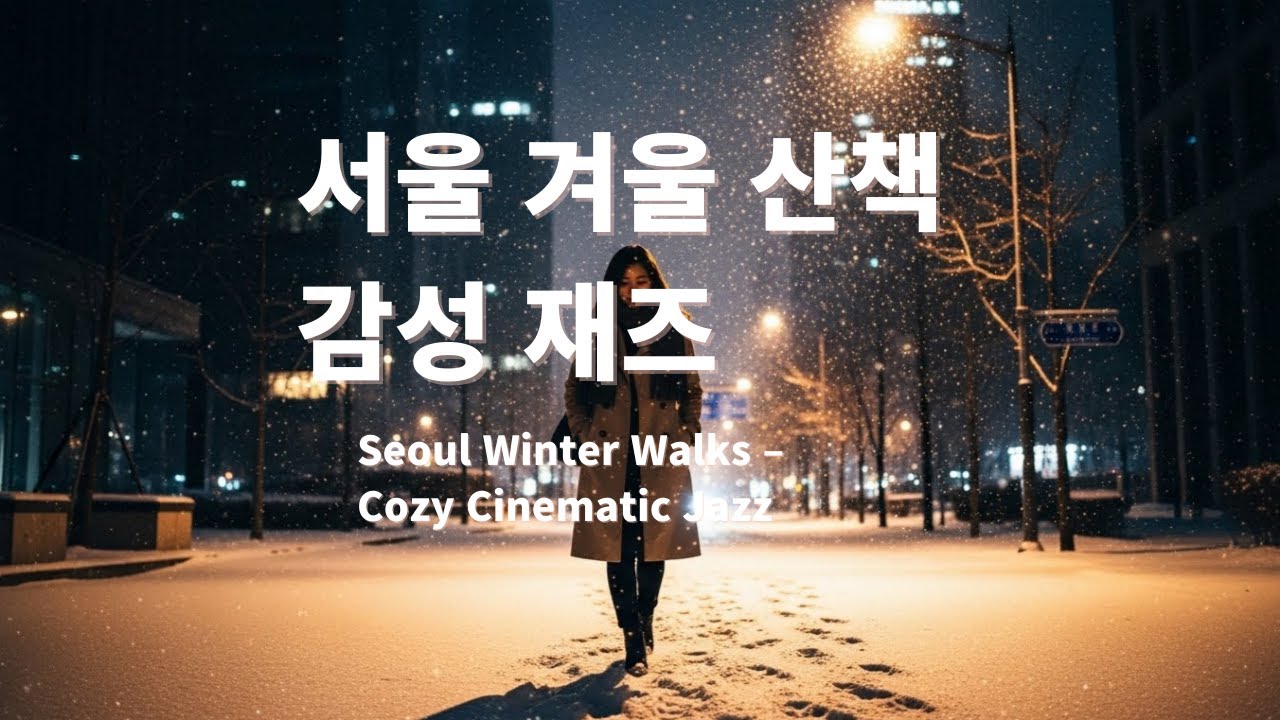 ❄️Seoul Winter Walks | 서울 겨울 산책 감성 재즈 1시간 – Cozy Cinematic Winter Jazz