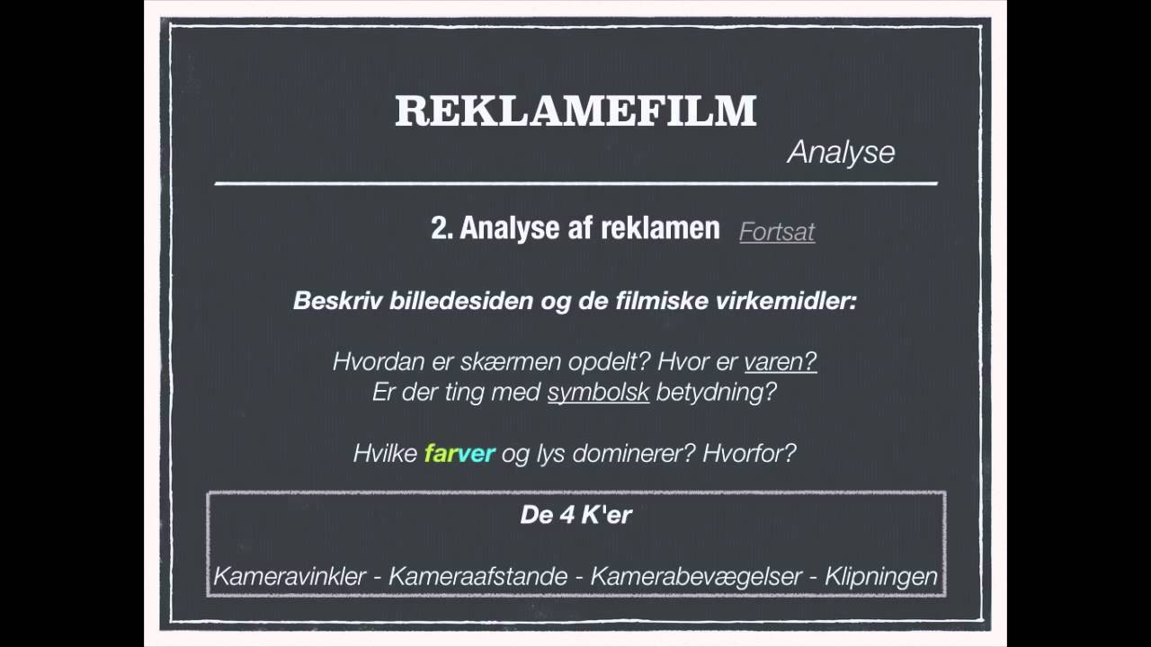 Analyse af reklamefilm