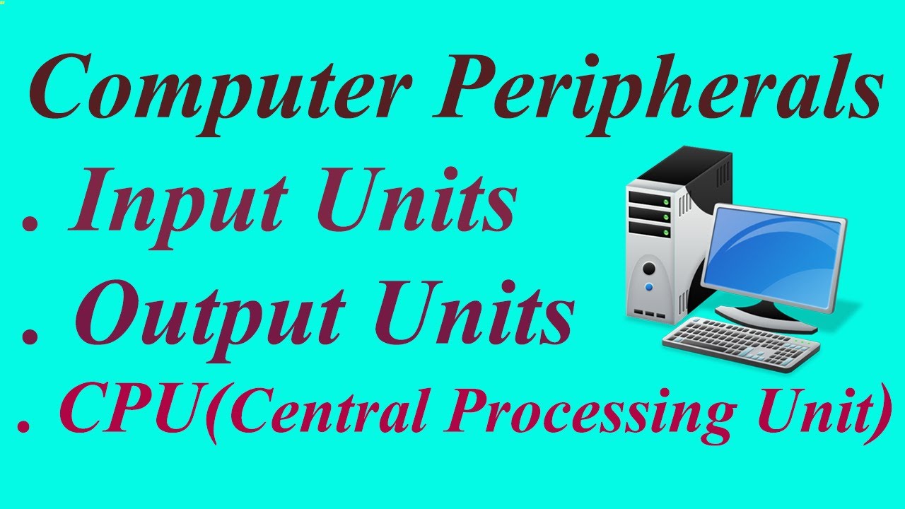 Computer Peripherals | Input Units | Output Units| CPU units| Advantages & Disadvantages of Computer