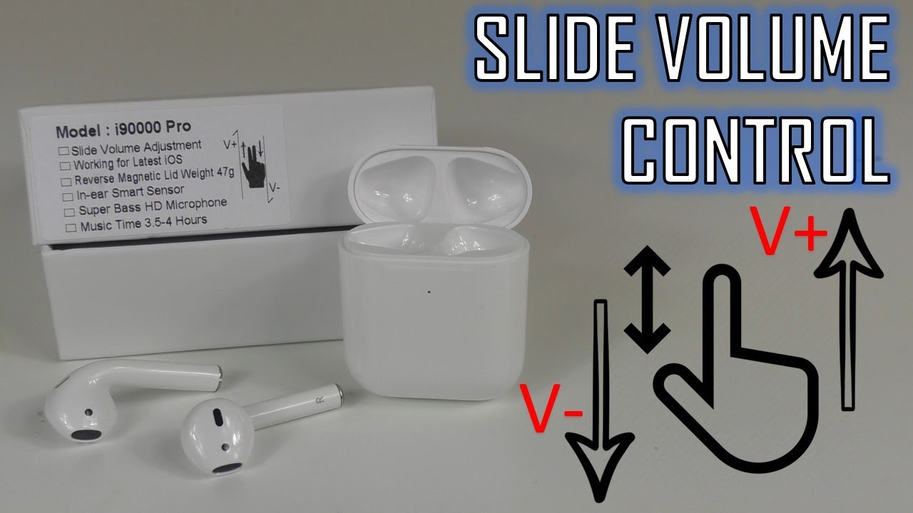 i90000 Pro Wireless Airpods With SLIDE VOLUME CONTROL: Unboxing & Review