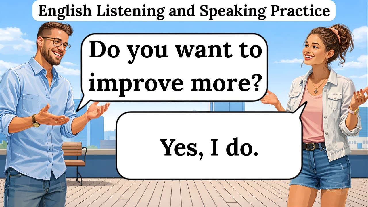 ✅ Easy Daily English Conversation Practice | Listening & Speaking for Beginners