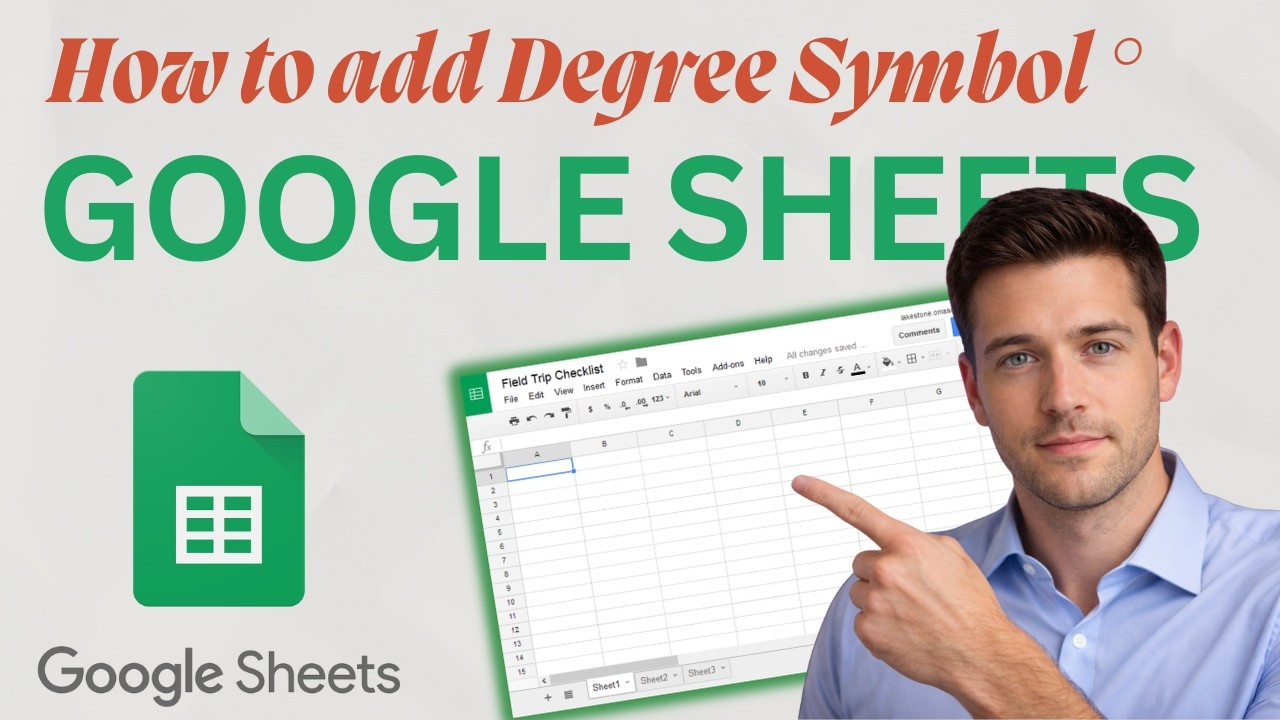 How to Insert a Degree Symbol in Google Sheets (2026 Step-by-Step Beginner Tutorial)