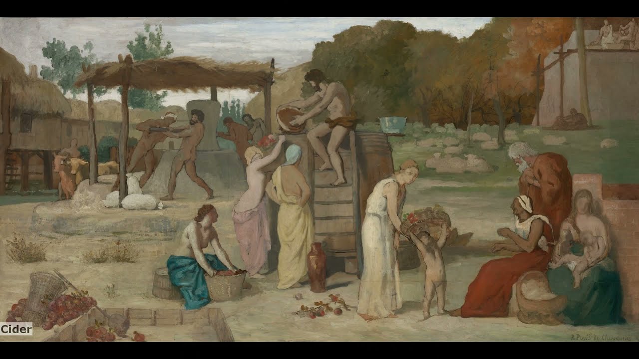 Paintings Pierre Puvis de Chavannes - Artworks and Sketches.