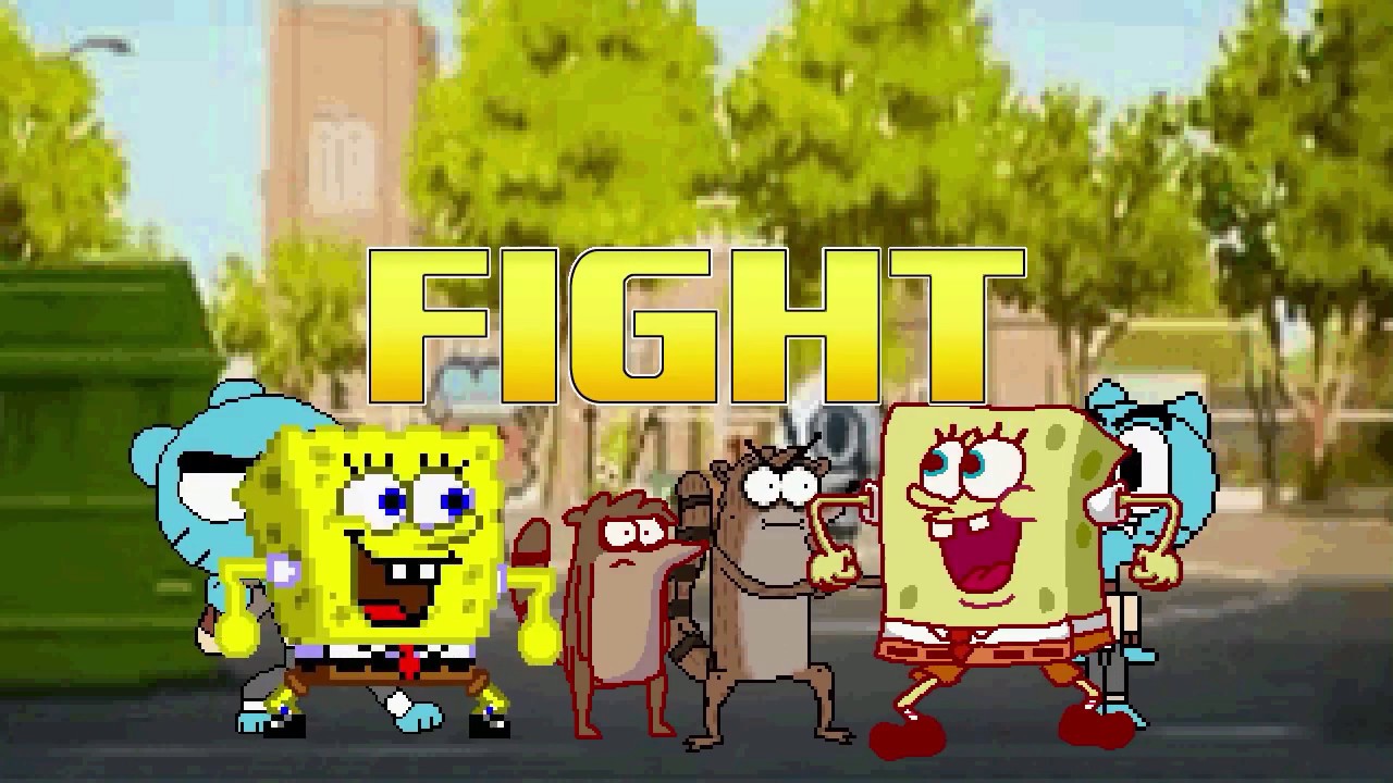 AN Mugen Request #1461: Spongebob, Gumball, Rigby VS Spongebob, Gumball, Rigby