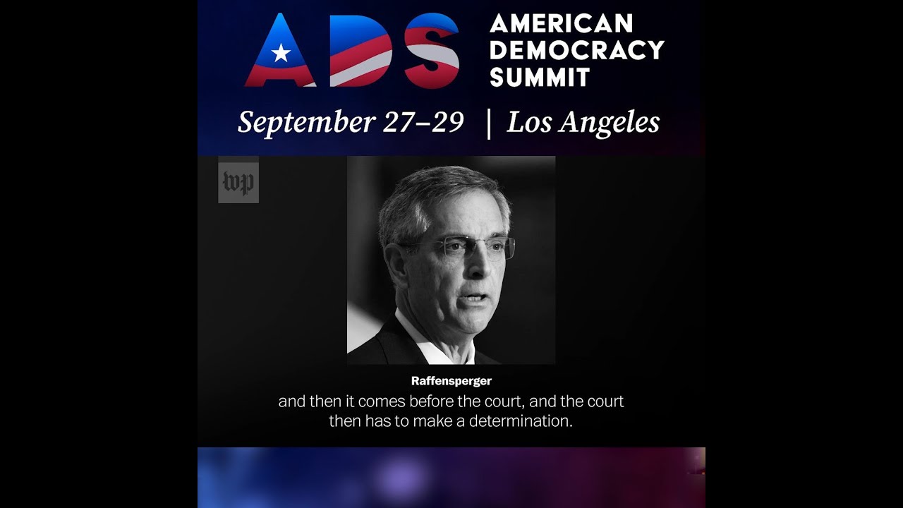 Brad Raffensperger at American Democracy Summit