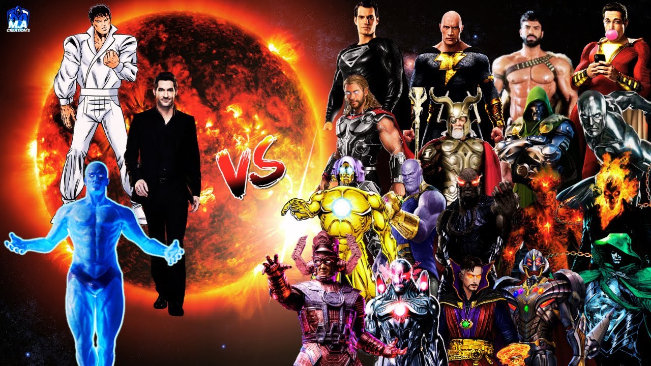 Beyonder VS Lucifer VS Dr Manhattan Verses Marvel and DC🔥| Six Round Fight! 😨
