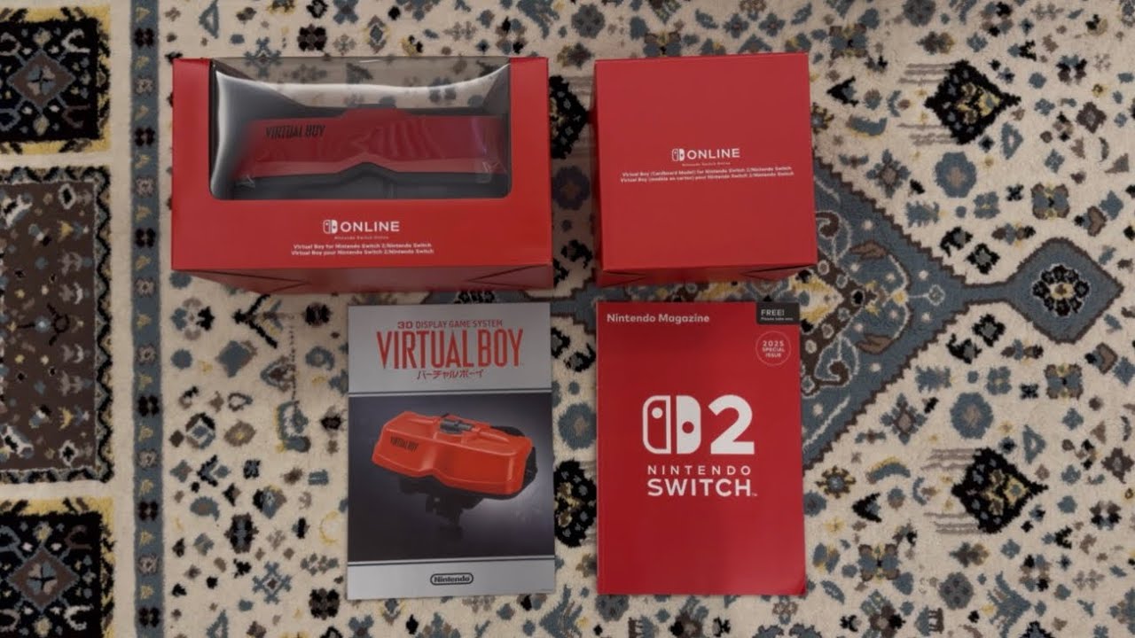 Unboxing Virtual Boy & Cardboard Model for Nintendo Switch 2/Nintendo Switch