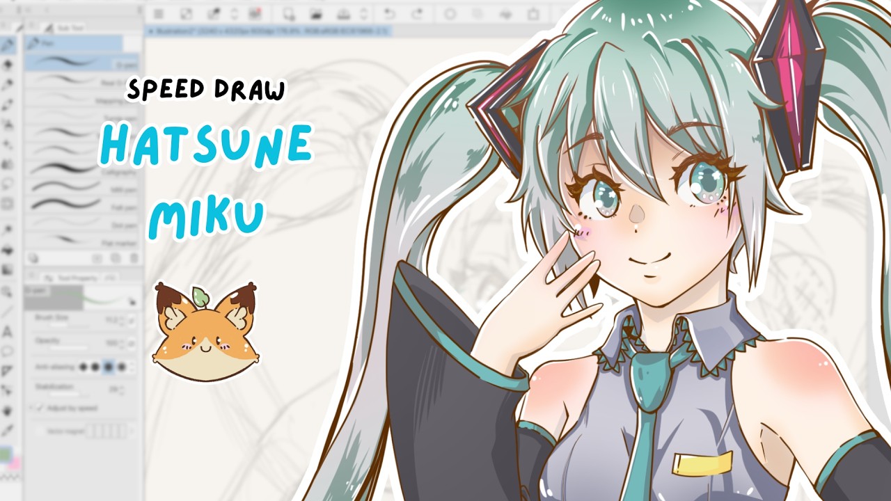 HATSUNE MIKU - SPEED DRAW | Clip Studio