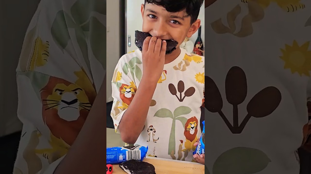 Kid Chef Nails Mufasa's favourite Oreo Dora Cake #doracake #oreo #shorts #viralshort #kidscooking