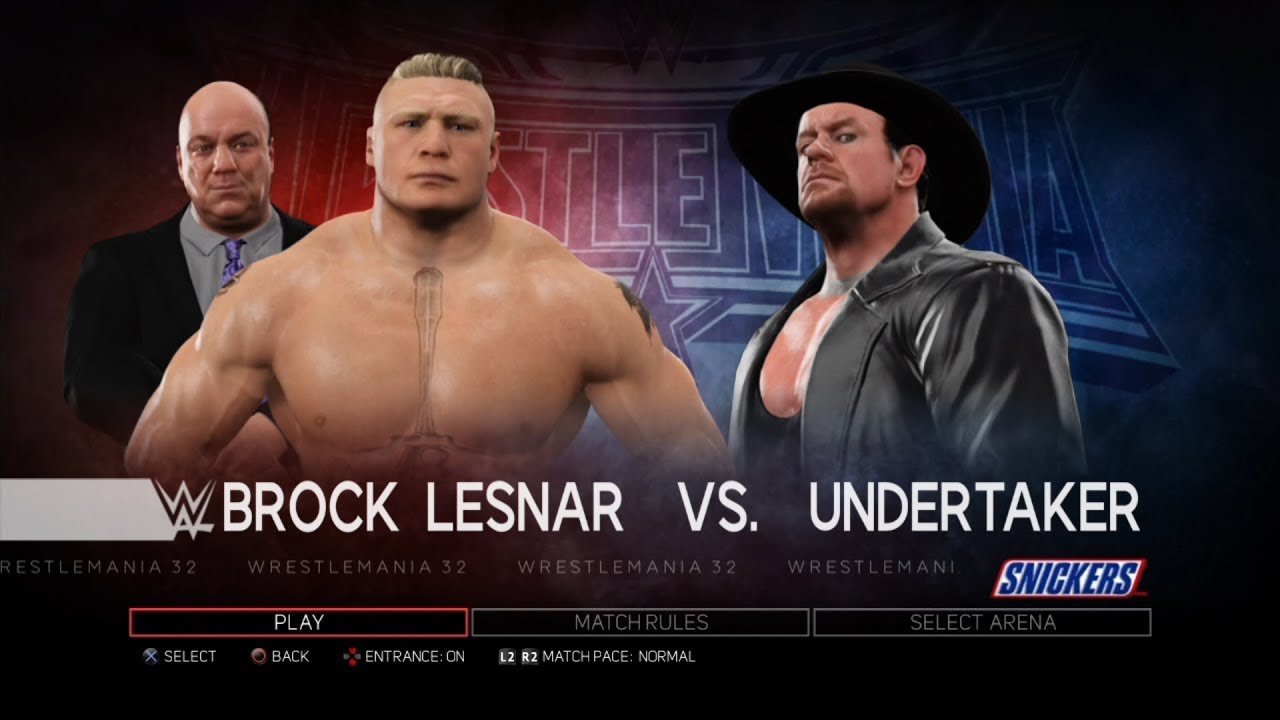 WWE 2K17 PS3 - Brock Lesnar VS Undertaker