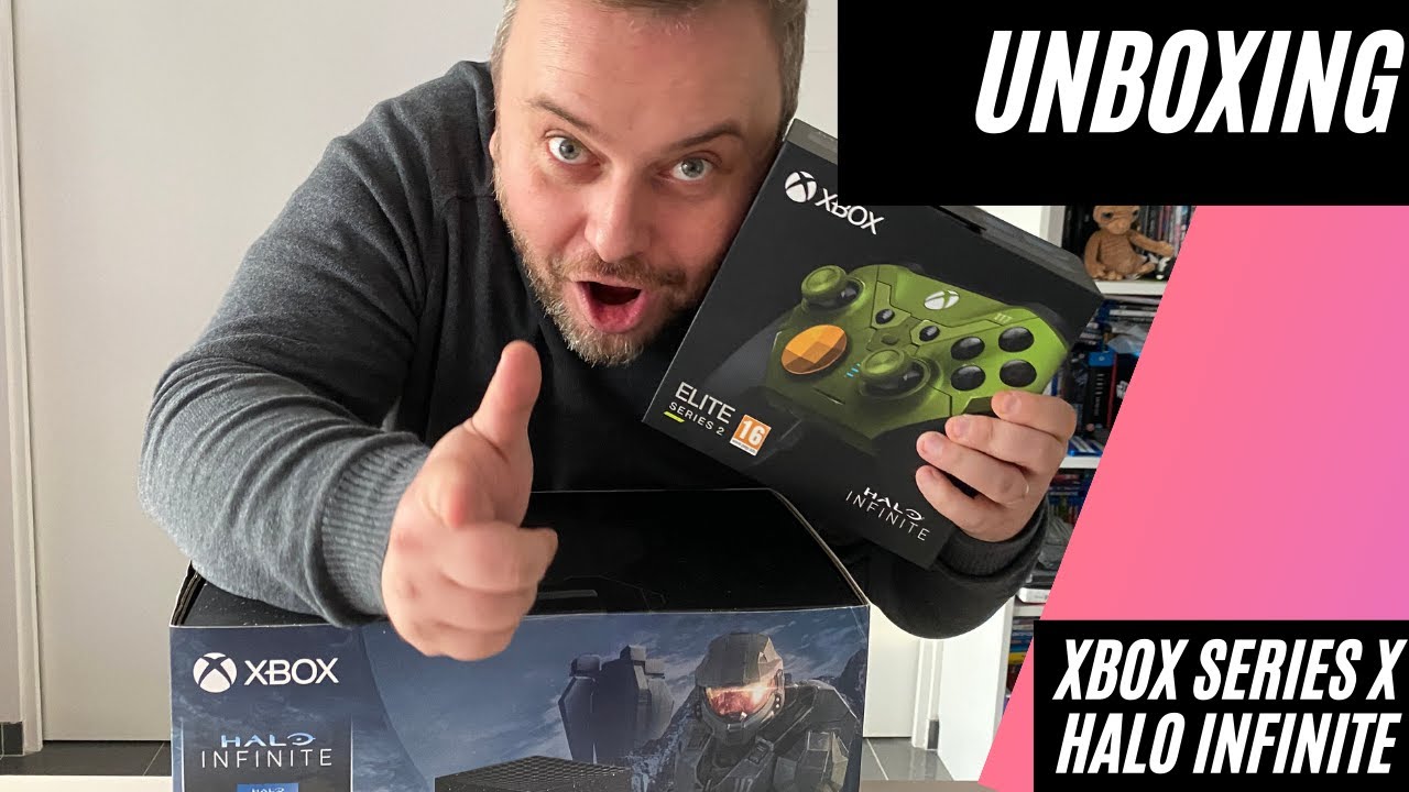 UNBOXING CONSOLE HALO INFINITE XBOX SERIES X + MANETTE ELITE VERSION 2