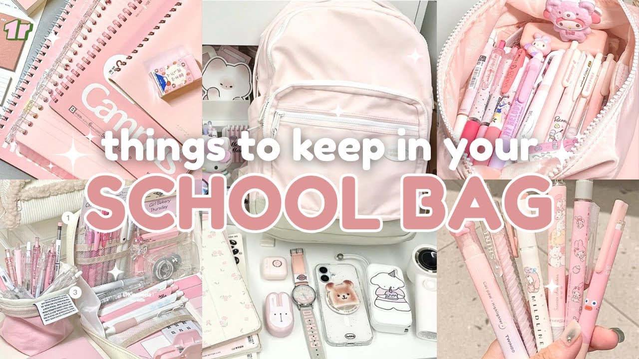 Что нужно положить в школьную сумку 🎒 | Необходимые вещи для школьного рюкзака ✨