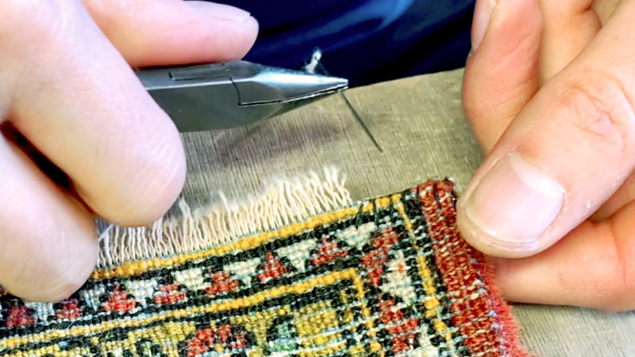 Старый Исфахан; -ПЕРСИДСКИЙ- Ремонт кромки ковра Исфахан и бахромы.