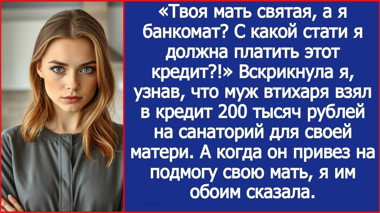 Твоя мать святая, а я банкомат  С какой стати я должна выплачивать ее кредит