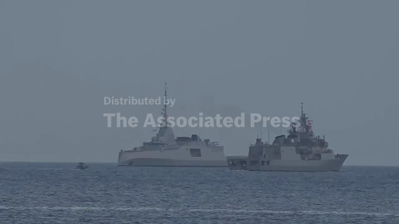 Greek navy frigates arrive off Cyprus to help bolster island's defences