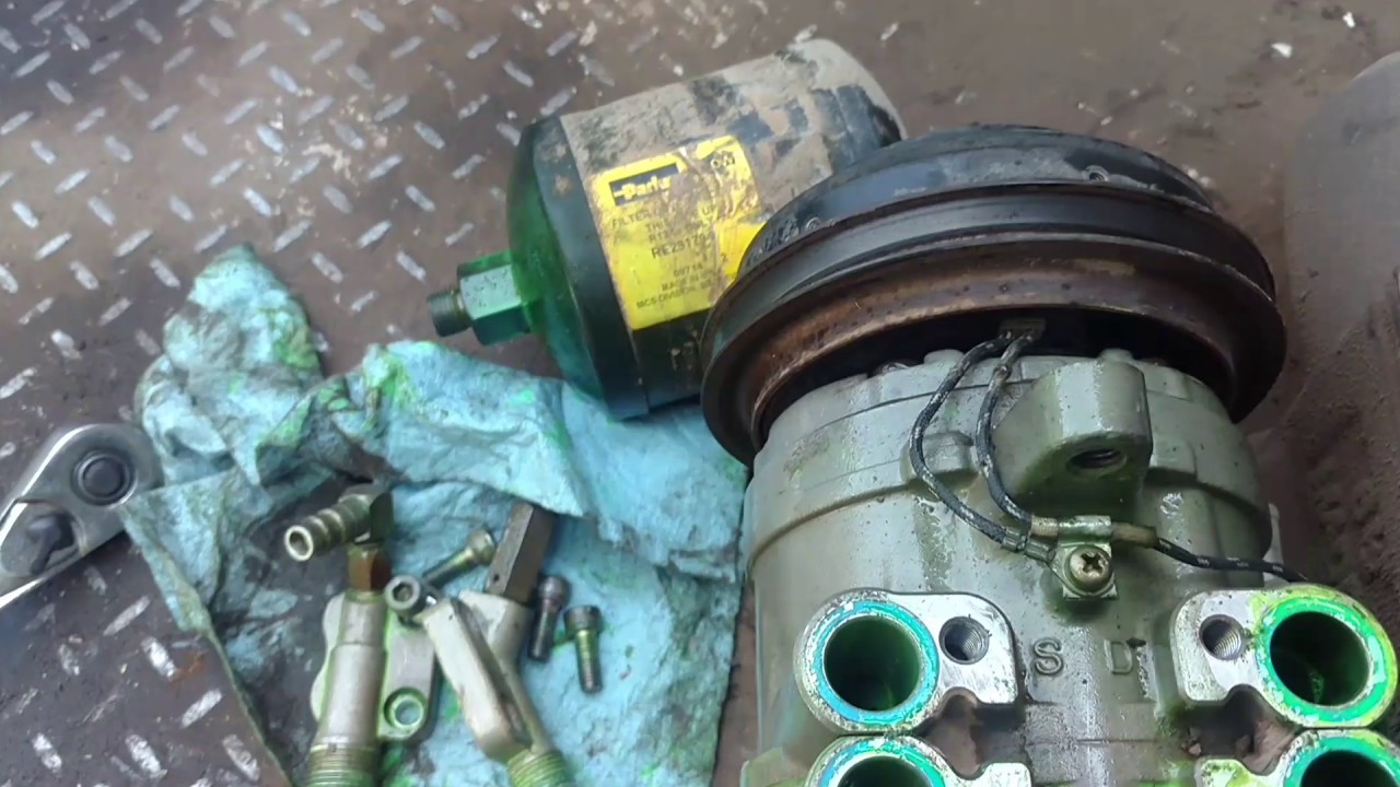 4850 John Deere a/c compressor replacement.