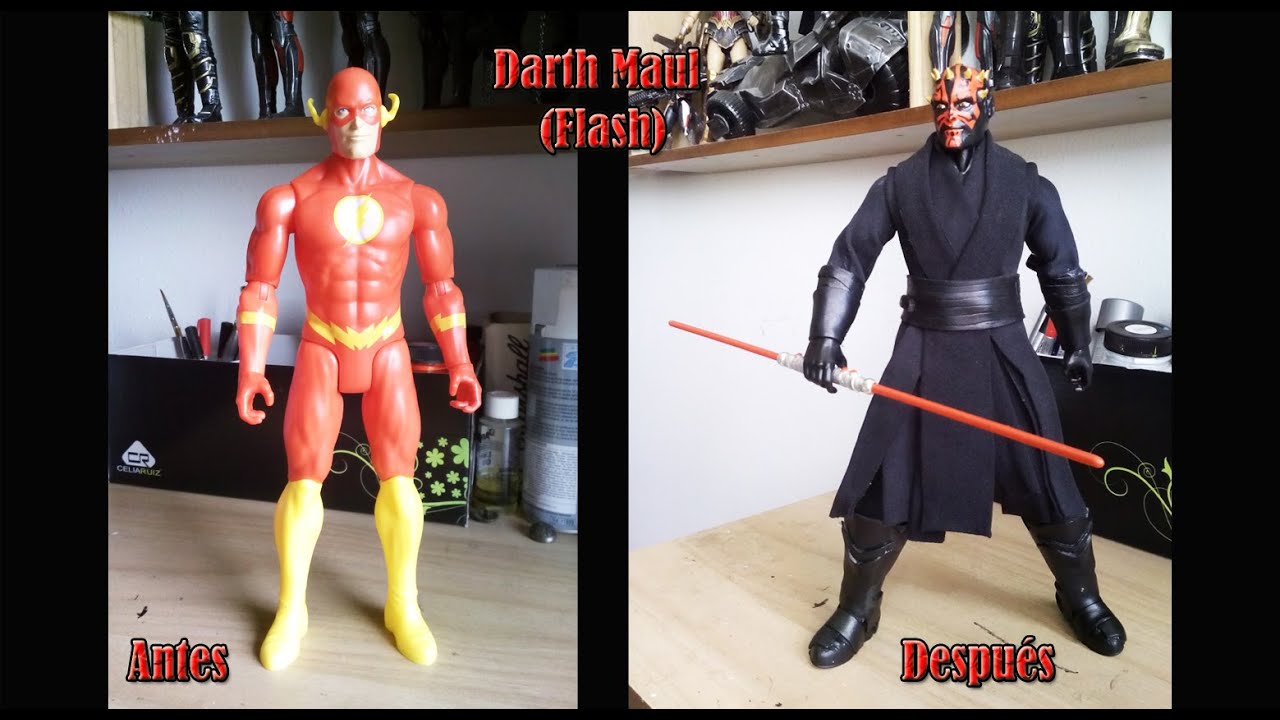 Darth Maul Custom (base Flash Mattel).