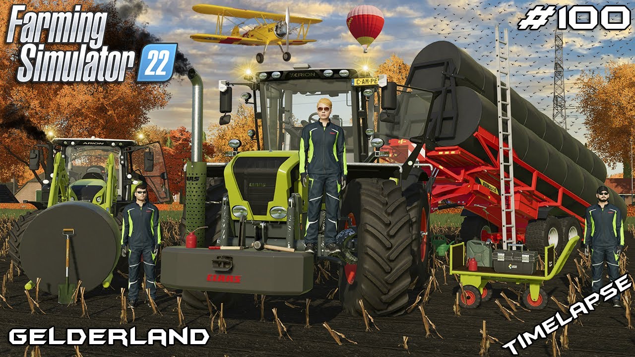 Collecting BALES with XERION & ANDERSON | Animals on Gelderland | Farming Simulator 22 | Episode 100