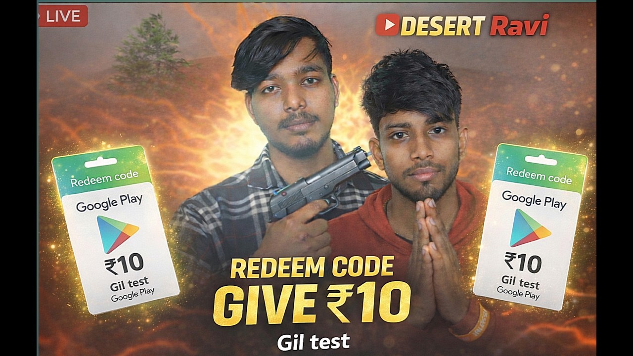 🔴FREE FIRE LIVE👻redeem code giveaway 10 rupay ka %100 !! DESERT RAVI LIVE #fflive #ffshorts #viral✅