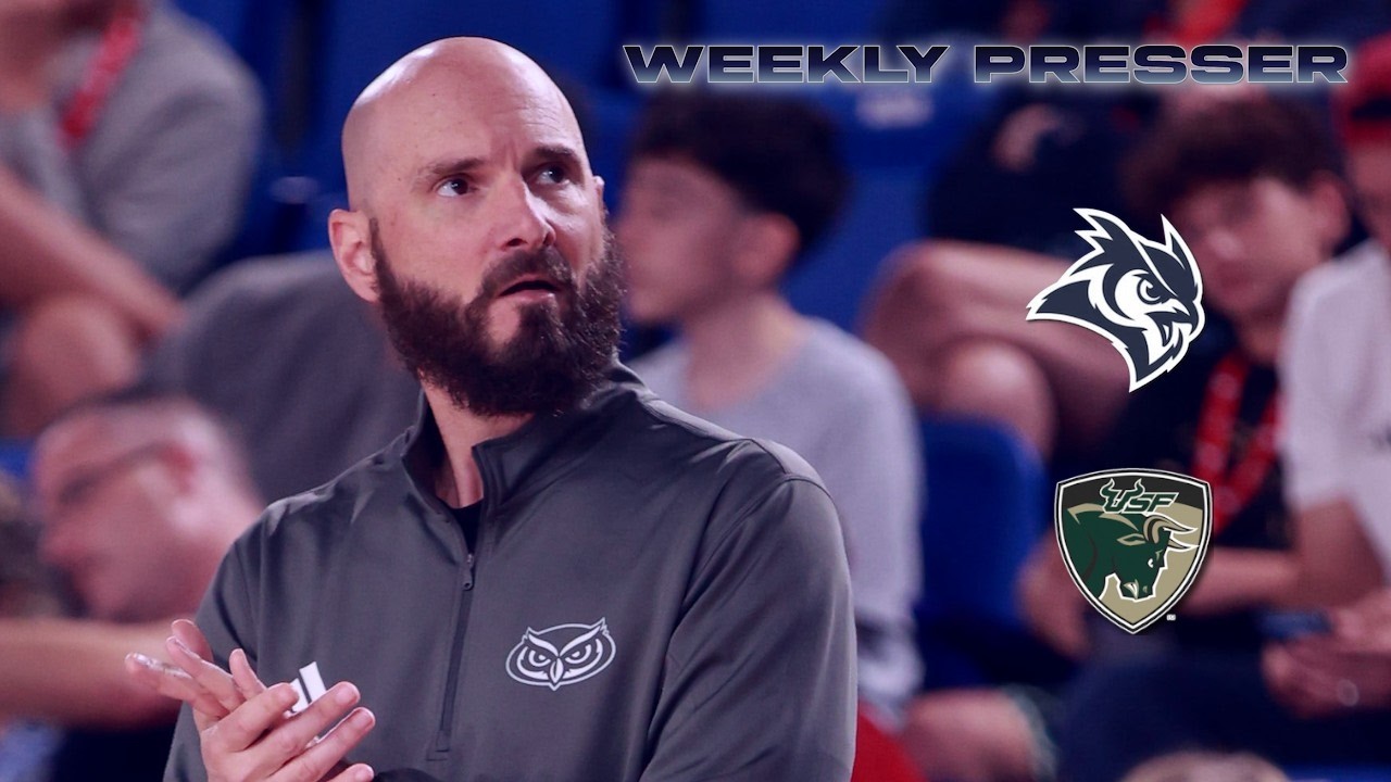 FAU Coach John Jakus Weekly Presser February 9, 2026 | Rice and USF