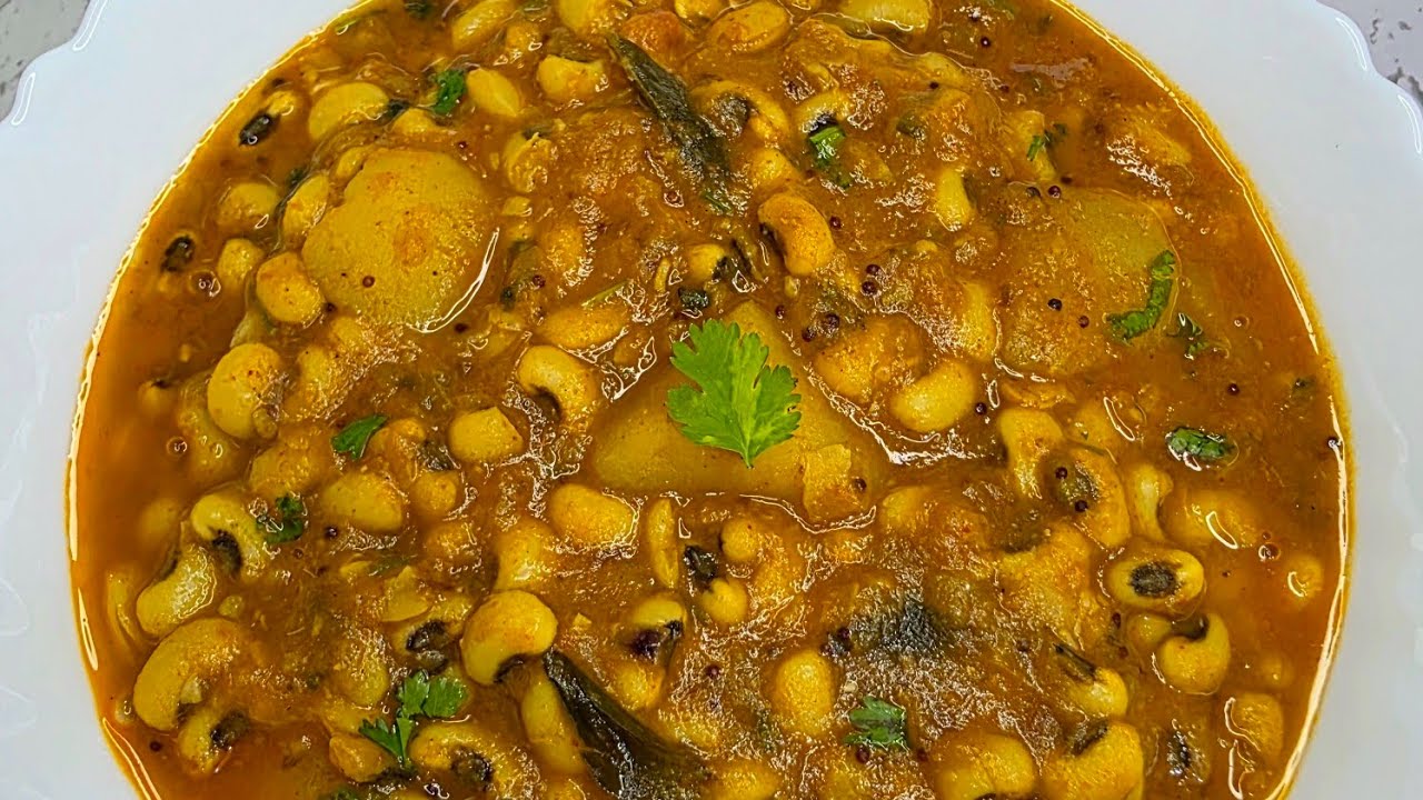 ಅಲಸಂದೆ ಕಾಳು ಆಲೂಗಡ್ಡೆ ಮಸಾಲಾ ಅನ್ನ ಚಪಾತಿ ರೊಟ್ಟಿಗೆ ಒಳ್ಳೆ ಕಾಂಬಿನೇಶನ್ /Black Eyed Beans Masala Recipe ‼️