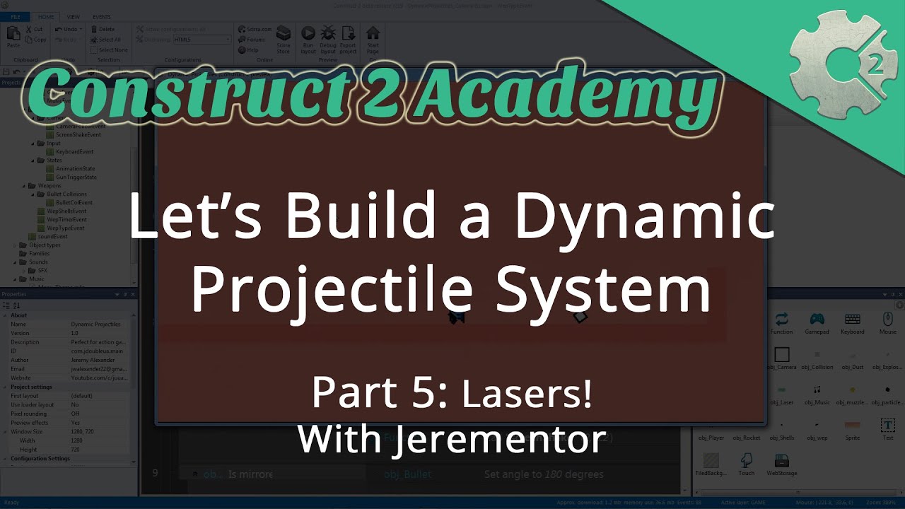 Let's Build a Dynamic Projectile System Part 5: Lasers! - with Jerementor