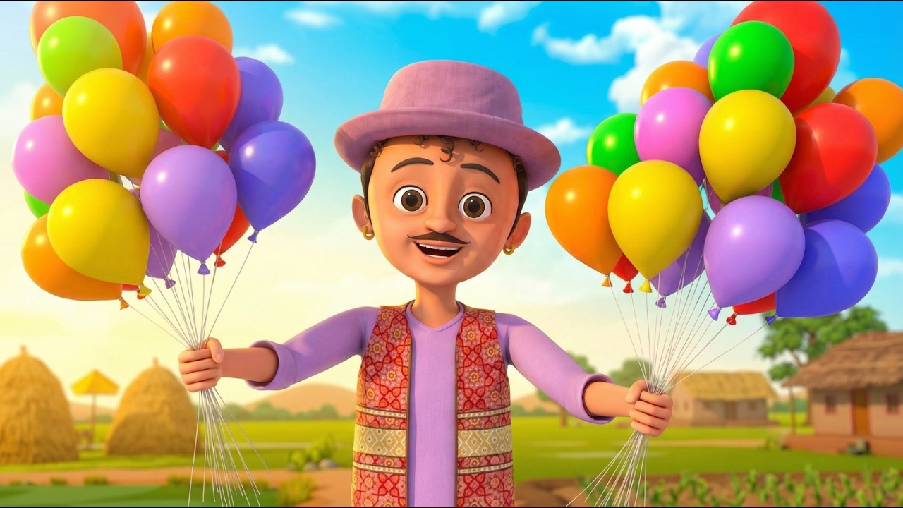 गुब्बारे वाला 𝗚𝘂𝗯𝗯𝗮𝗿𝗲 𝘄𝗮𝗹𝗮 | 𝗕𝗮𝗹𝗹𝗼𝗼𝗻 𝗪𝗮𝗹𝗮 𝗦𝗼𝗻𝗴 | Hindi Baby Poem | 𝗡𝘂𝗿𝘀𝗲𝗿𝘆 𝗥𝗵𝘆𝗺𝗲𝘀 𝗙𝗼𝗿 𝗞𝗶𝗱𝘀