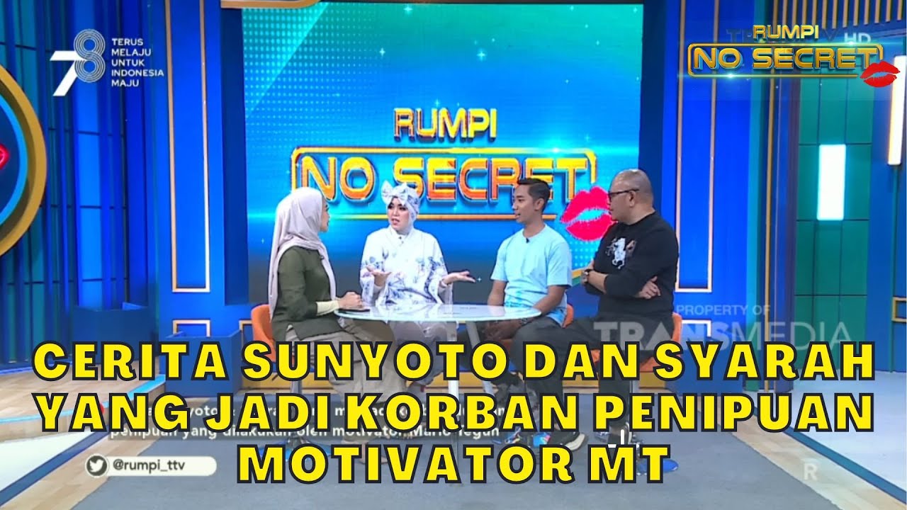 Cerita SUNYOTO dan SYARAH Yang Jadi Korban Penipuan Motivator MT | RUMPI (4/8/23) P1