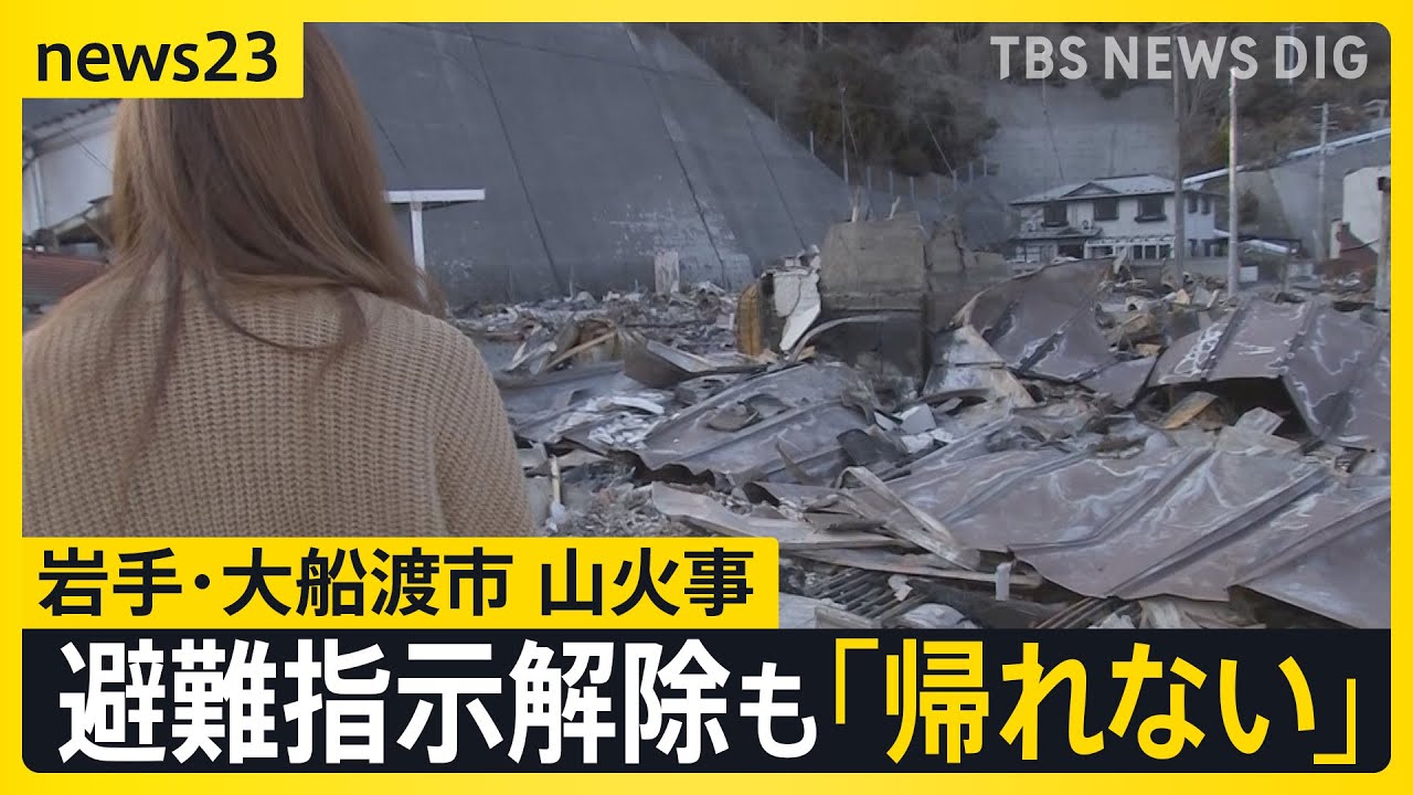 「いざ目の前にすると…」自宅全焼で再建誓う住民 岩手・大船渡市の避難指示すべて解除 木の皮食べ生き延びたヤギも【news23】｜TBS NEWS DIG