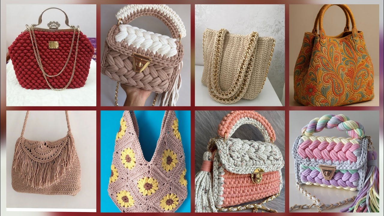 Most beautiful and unique crochet hand bags for women
