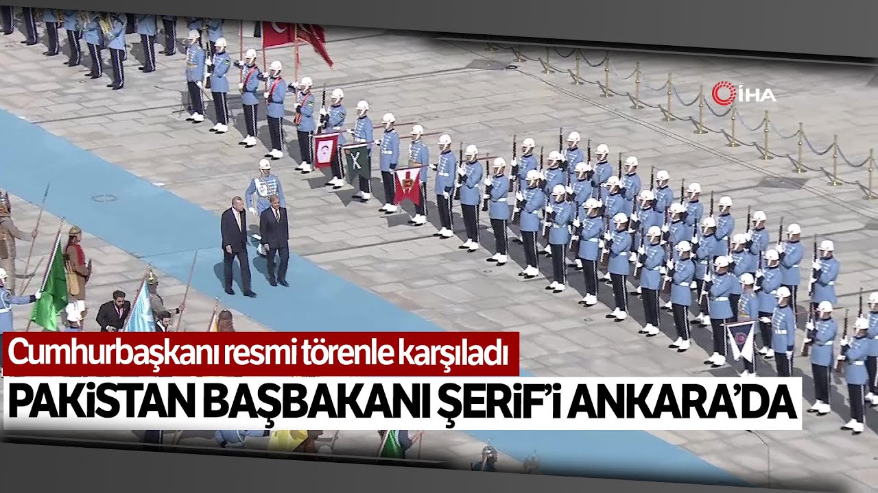 Cumhurbaşkanı Erdoğan, Pakistan Başbakanı Şahbaz Şerif'i Resmi Törenle Karşıladı