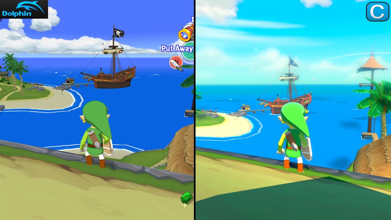The Legend of Zelda, The Wind Waker: Dolphin (GC) VS Cemu (WiiU) 60 FPS (Smooth Motion)