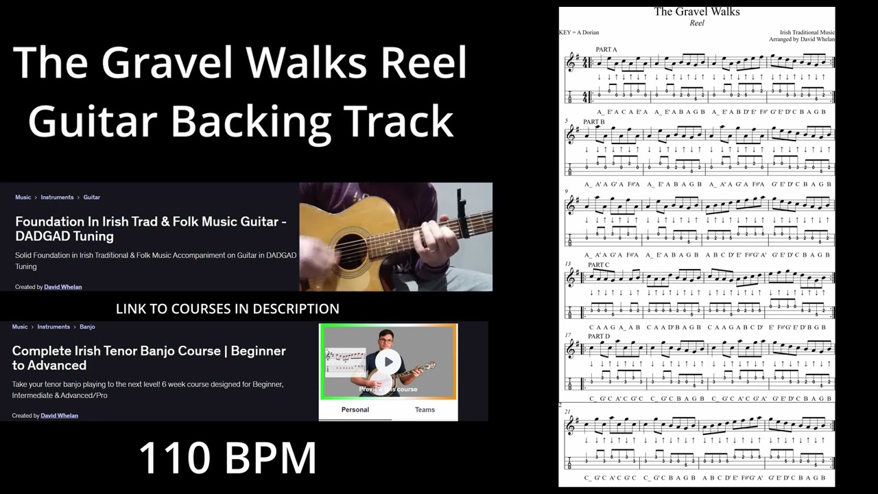 The Gravel Walks Reel (Guitar Only Backing Track)