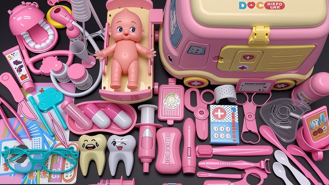 6 Minutes Satisfying with Unboxing Barbie Family Playset, Cute Doll Toys ASMR Review Toys