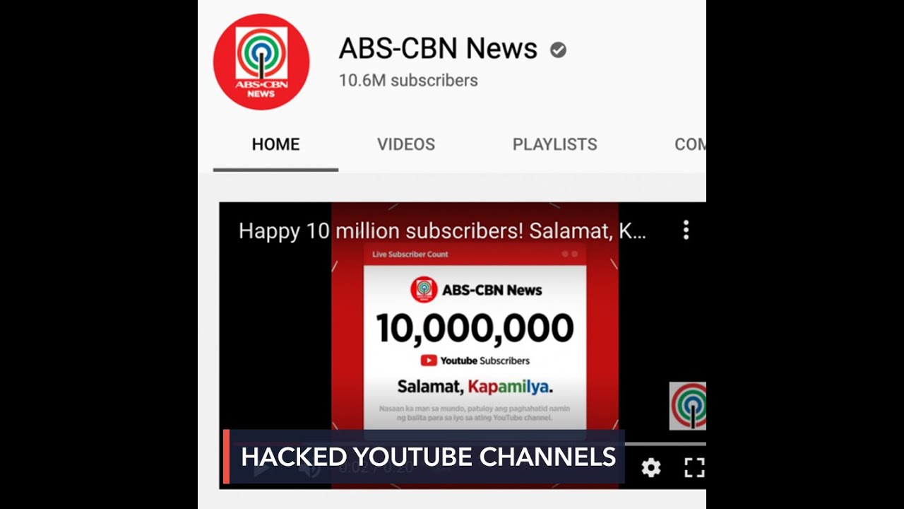 Hackers attack ABS-CBN News&rsquo; YouTube channels