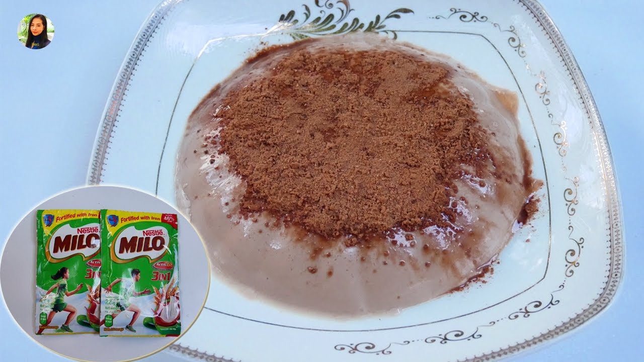 Milo Jelly Cake Recipe - Dessert Cake Recipes (នំចាហួយមីឡូ)