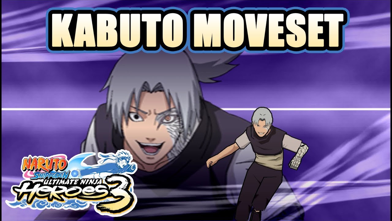 Naruto Ult. Ninja Heroes 3 - Kabuto Possessed/ Normal Moveset [PSP]