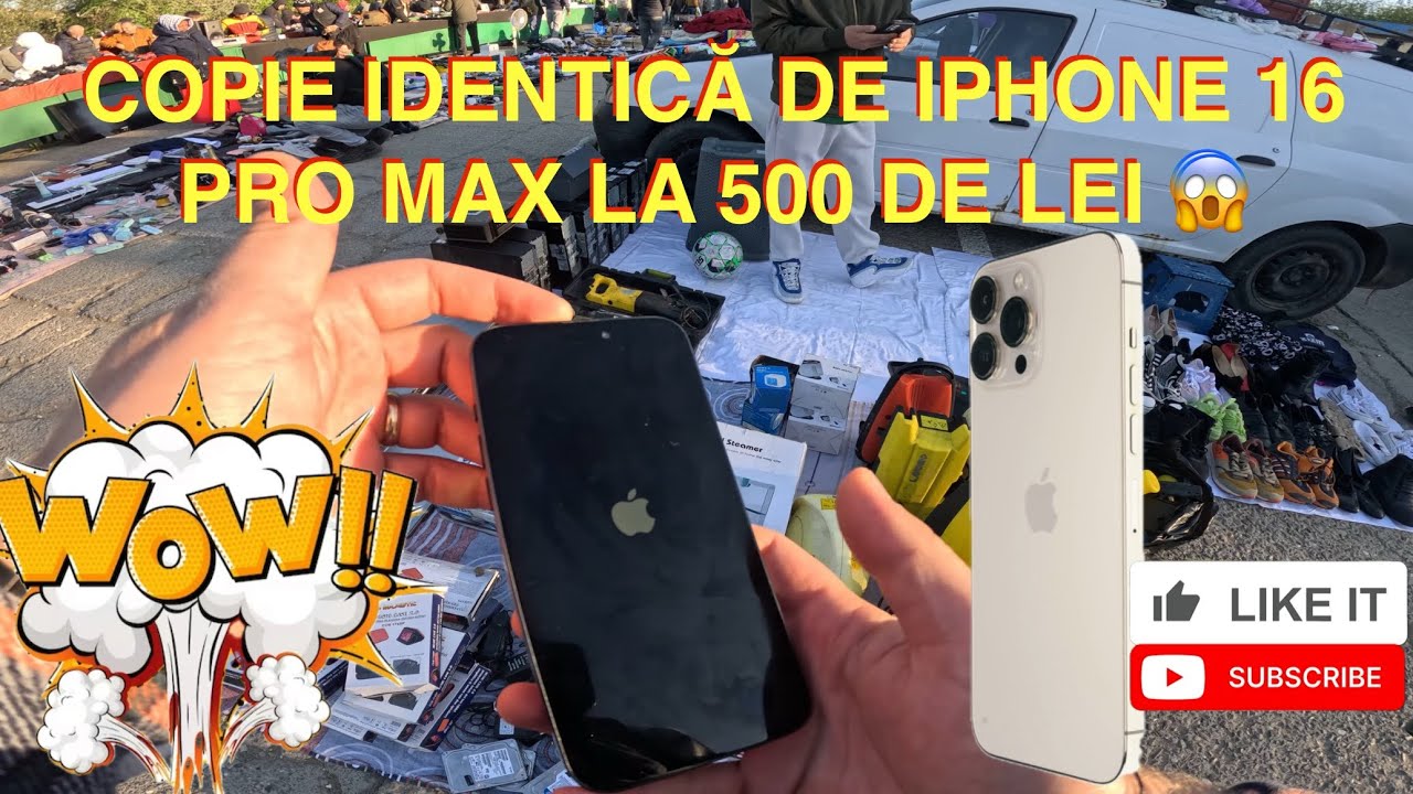 💥 IPHONE 16 PRO MAX REPLICĂ IDENTICĂ LA 500 DE LEI ÎN TALCIOC LA IAȘI 💥 COMPILAȚIE 27.4.25