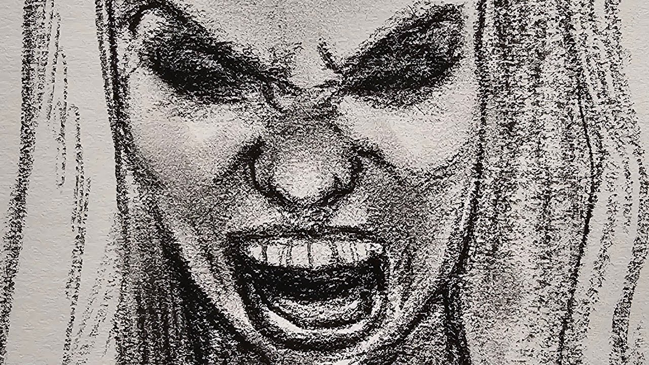 Drawing faces with charcoal