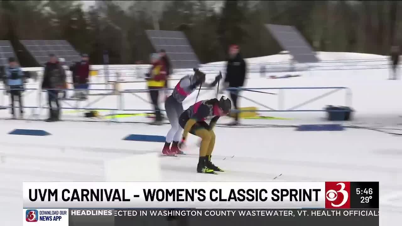 Brewster, Brattebo claim first in Nordic sprints at UVM Carnival
