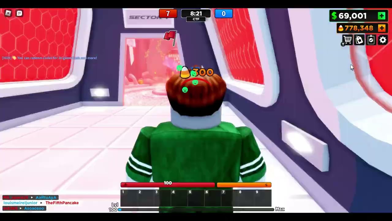 Pancake CfN gets random 100+ kills game! (No healthpacks). Roblox Flag Wars: Casual Game #020