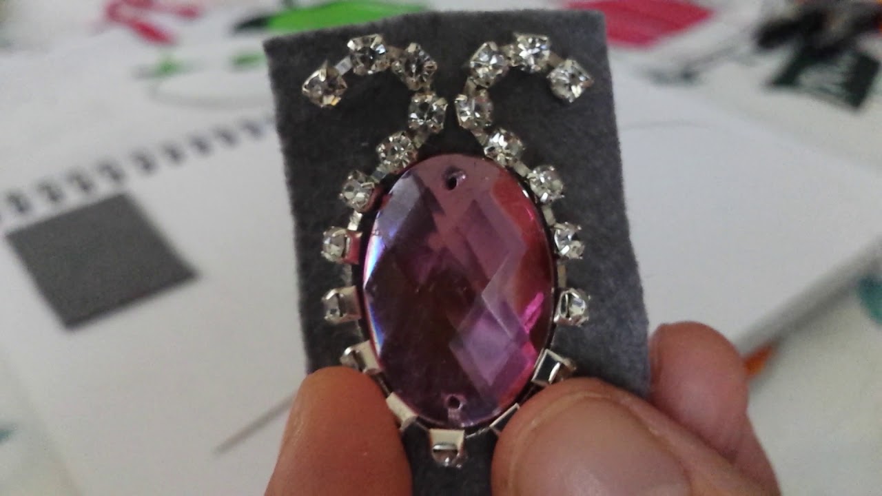 Tutorial pendientes con #abalorios, #strass y #fieltro